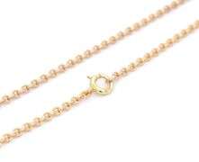 10kt Yellow gold rolo link chain necklace