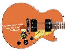 Ed Sheeran Signed Custom 1/1 Epiphone "The Worst Things" Graphics Guitar ACOA