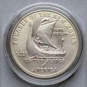 2000 Leif Erickson Unc Comm Silver Dollar