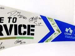 2022 Raiders Signed Salute to Service Football Pennant