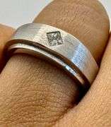 14K White Gold Princess Cut Diamond Ring