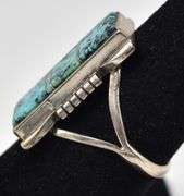 Antonio Yazzie Turquoise Inlay Ring in Sterling Silver