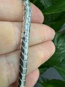 Italian Sterling Silver 925 Unique 5.3mm Serpentine Miami Chain 24" Necklace