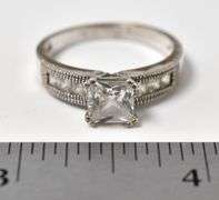 CZ Gemstone Ring in Sterling Silver