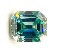 Huge Sparkling 7.65 Ct Vivid Blue/Green Moissanite