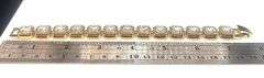 Sparkling 14 Kt Yellow Gold Plated 40 Ctw Simulated Diamond Bracelet