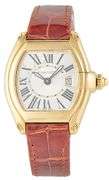 Cartier Roadster Date 2676, 32 X 37mm, Silver Dial 18K Yellow Gold Ladies Watch