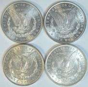 Choice BU 1885, 1887, 1889, & 1896 'P' Mint Morgan Silver Dollars