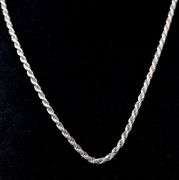Rope Chain Necklace in Sterling Silver