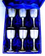 Vintage Boxed Set of Wine Goblets