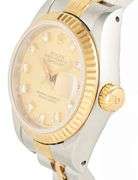 Rolex Datejust 69173, 26mm, Aftermarket Diamond Dial, Two Tone Ladies Watch
