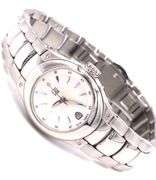 ESQ quartz date white dial watch
