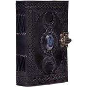 Embossed Three Moon Leather Journal