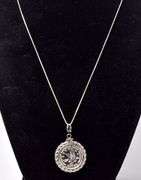 American Eagle 5 gram .999 Silver Coin Pendant Necklace in Sterling Silver 9.5 grams.