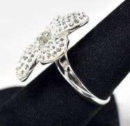 Flower CZ Gemstone Ring in Sterling Silver