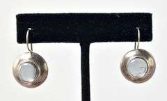 Blue Gemstone Dangle Earrings in Sterling Silver