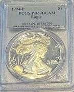 Key 1994 P PCGS Proof 69 Deep Cameo Silver Eagle