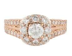 Love’s Destiny 1.50ctw Round Diamond Frame Engagement Ring in 14K