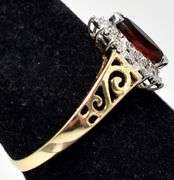 Gorgeous Garnet Ring in 10K Yellow Gold
