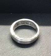 MEN’S 14K WHITE GOLD PRINCESS CUT DIAMOND WEDDING BAND