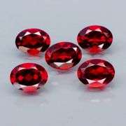 Top color!! 7.56ct 5pc. Mozambique Garnet set