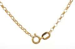 14kt Yellow gold cable chain necklace