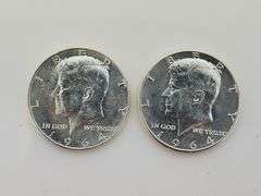 (2) 1964 Kennedy Half Dollars