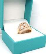 14kt Yellow gold 0.50ctw Filagree wide band