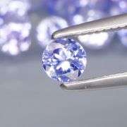 Glittering 3.67ct bright blue violet Tanzanite set