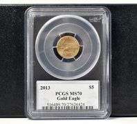 2013 $5 American Gold Eagle 1/10 Oz PCGS MS 70 Philip Diehl