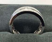 MEN’S 14K WHITE GOLD NATURAL DIAMOND WEDDING BAND