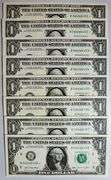 (8) Superb Crisp 2021 $1 Dollar Star Replacement Notes New York Consecutive!