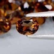 Oval cut untreated 9.62ct Smoky Quartz set
