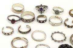 Group lot of Vintage 925 sterling silver rings