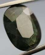Rich hunter green 4.23ct pendant cut Sapphire