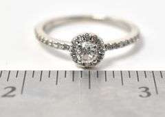 Dazzling Diamond Engagement Ring in 14K White Gold