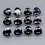 Heated Only! 6.17ct midnight blue Sapphire set