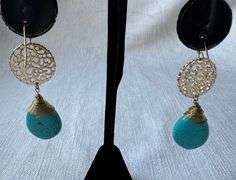 Turquoise color pair of Fashion Earrings