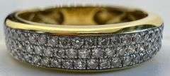 14K Yellow Gold Round Brilliant Cut Diamond Ring