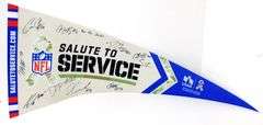 2022 Raiders Signed Salute to Service Football Pennant