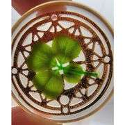 Real Four-Leaf Clover Good Luck Token