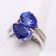 Unique 18K Tanzanite & Diamond Ring