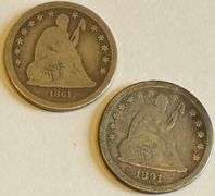 1861&1891 S Seated Quarters