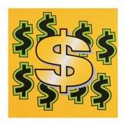 Dollar Sign (Yellow) by Steve Kaufman (1960-2010)