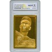 22K Gold Mickey Mantle Rookie Card Graded Mint 10