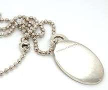Tiffany & Co return to Tiffany oval tag necklace
