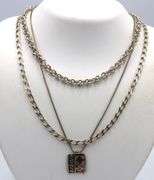 Group lot of 3 Vintage 925 sterling silver necklaces