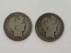 1903 O & 1904 Barber Half Dollar, Circulated