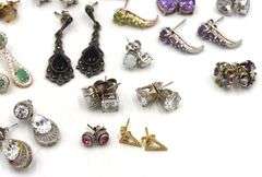 Group lot of Vintage 925 sterling silver earrings