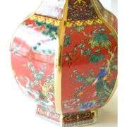 Bird & Flower Vase Famille Rose Style